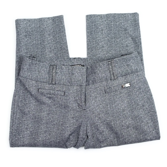 EXPRESS black grey twill capri crop pants size 8 - Picture 5 of 9